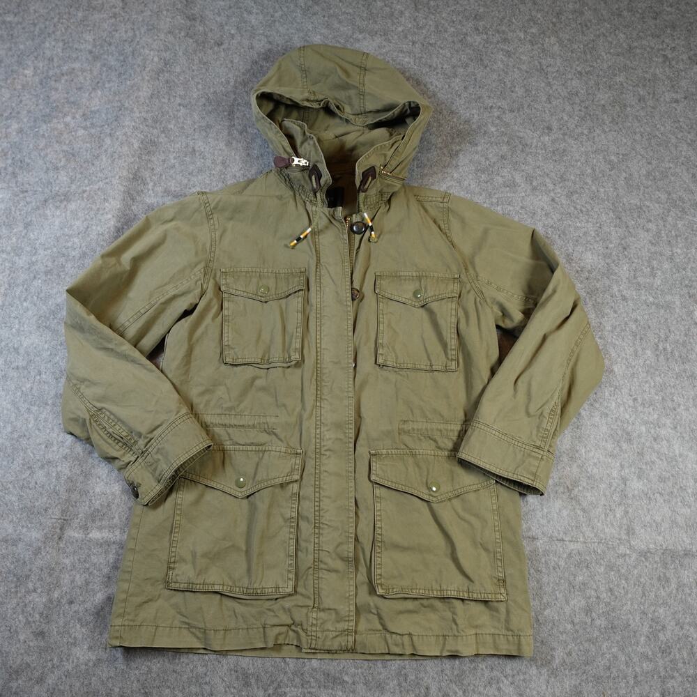 J. Crew Jacket‎ Womens Medium Utility Military Hooded Green Chore Cargo